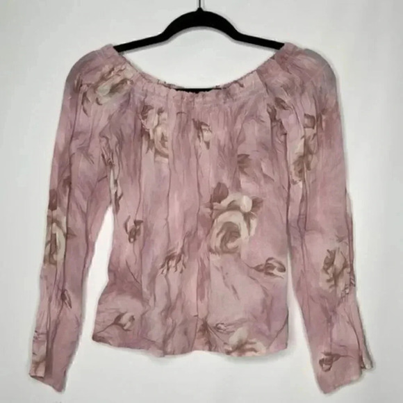 Free People S/P off shoulder polyester blouse - Picture 1 of 4